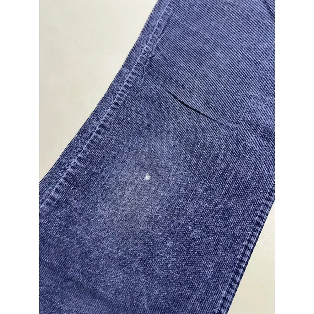VTG 1980s Levi's 646 Flared Corduroy Trousers Navy Cotton 36W x‎ 31L